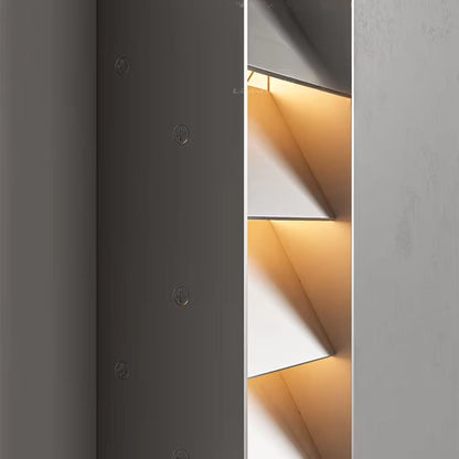 LED wall lamp featuring a sleek geometric design, crafted from durable stainless steel, ideal for hardwired installation in modern interiors, providing stylish lighting for contemporary spaces 1