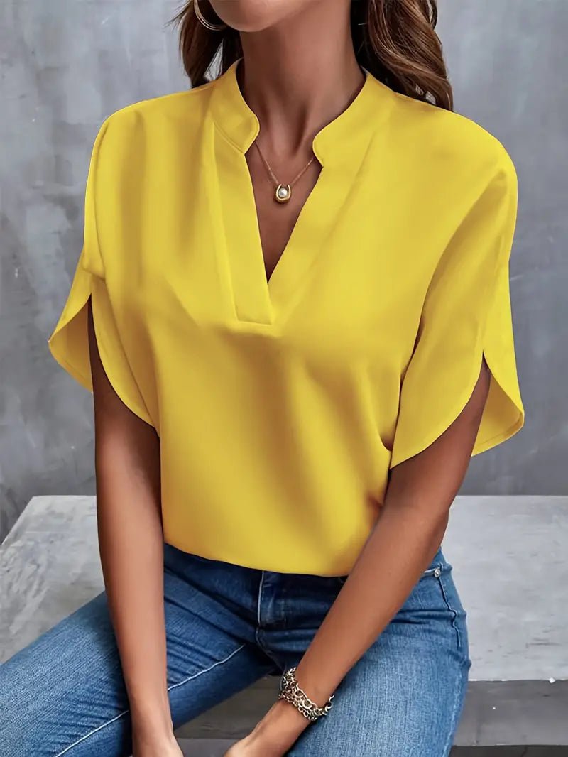 Lightweight Cotton Blend Blouse for Women – Eco-Friendly Summer Top – Relaxed Fit – White 5