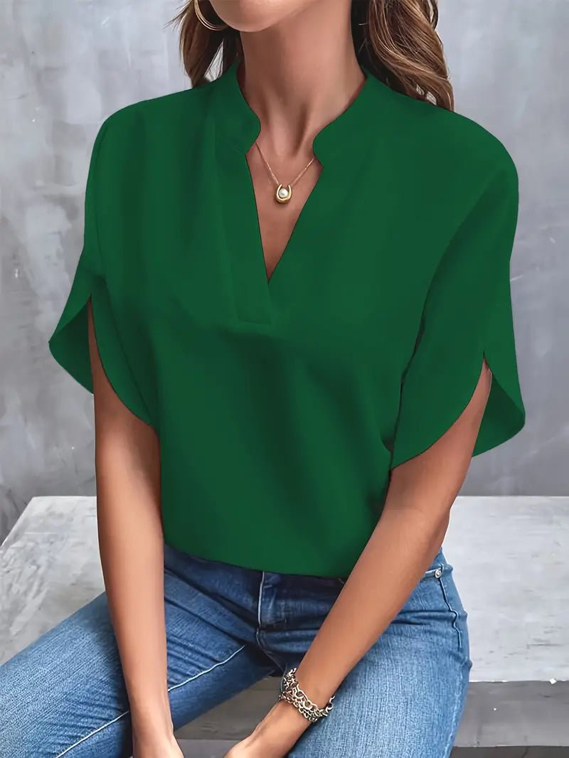 Lightweight Cotton Blend Blouse for Women – Eco-Friendly Summer Top – Relaxed Fit – White 7