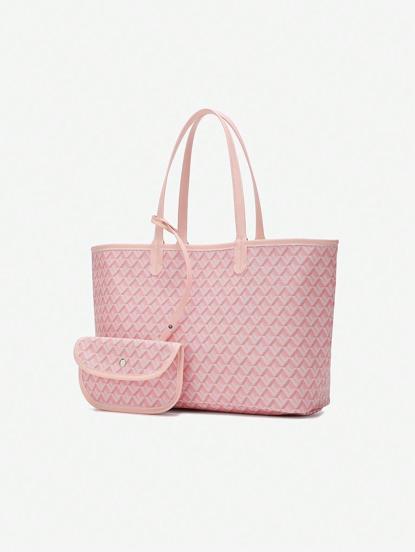 Lightweight PVC shoulder tote bag for women featuring a spacious design, sturdy handles, and a modern minimalist style, perfect for daily use and versatile outfits. 0