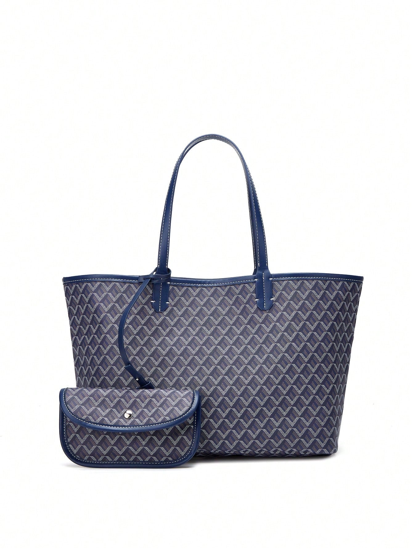 Lightweight PVC shoulder tote bag for women featuring a spacious design, sturdy handles, and a modern minimalist style, perfect for daily use and versatile outfits. 11