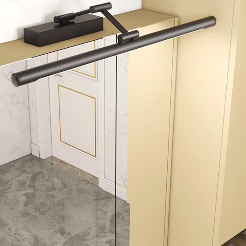 Linear LED wall light featuring an adjustable angle design, crafted with a durable metal body and a sleek acrylic shade, available in black or white finish. 7