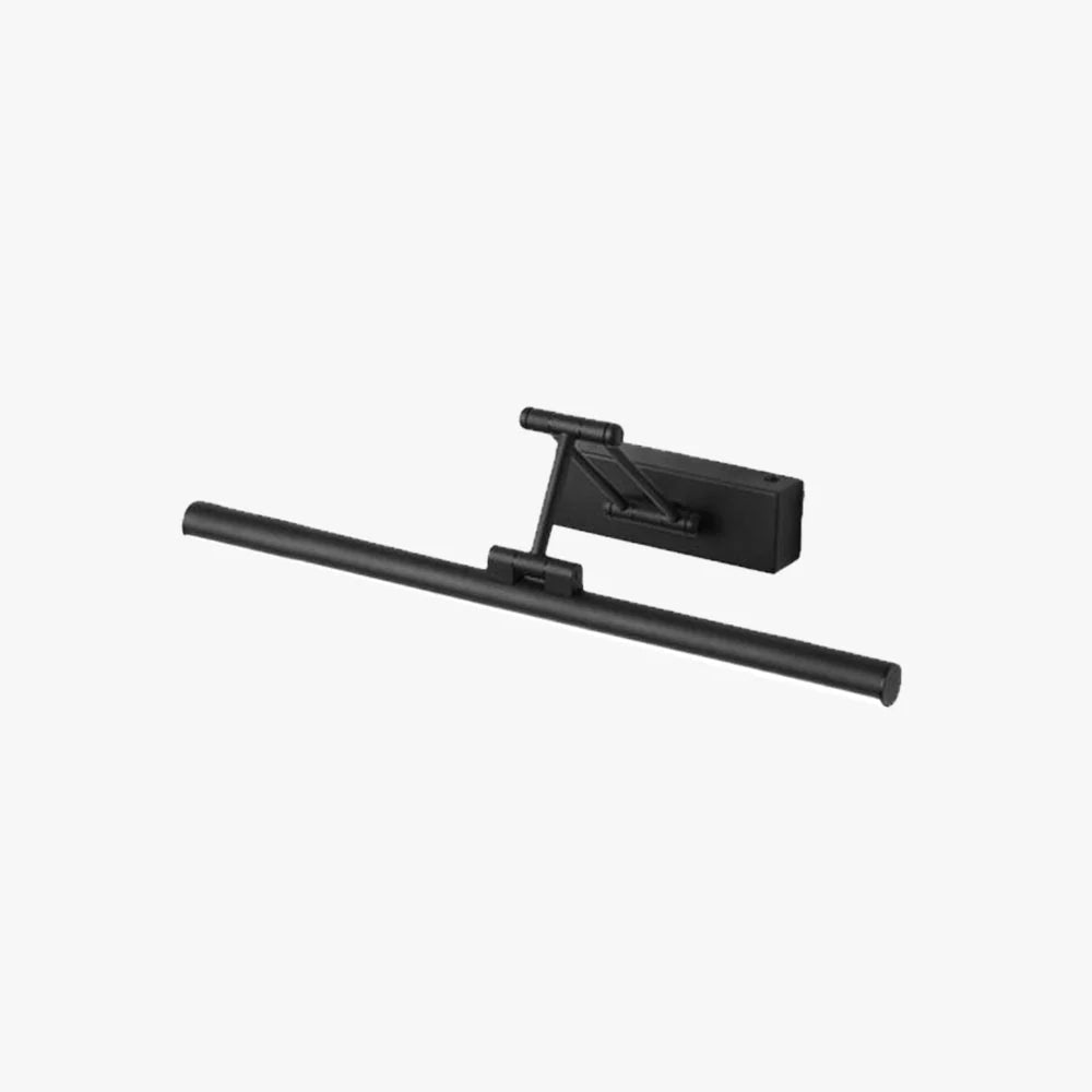 Linear LED wall light featuring an adjustable angle design, crafted with a durable metal body and a sleek acrylic shade, available in black or white finish. 1