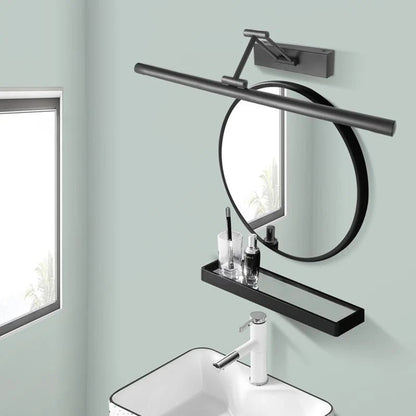 Linear LED wall light featuring an adjustable angle design, crafted with a durable metal body and a sleek acrylic shade, available in black or white finish. 6