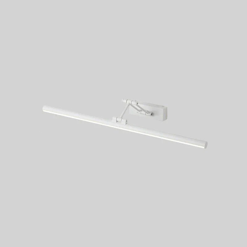 Linear LED wall light featuring an adjustable angle design, crafted with a durable metal body and a sleek acrylic shade, available in black or white finish. 5