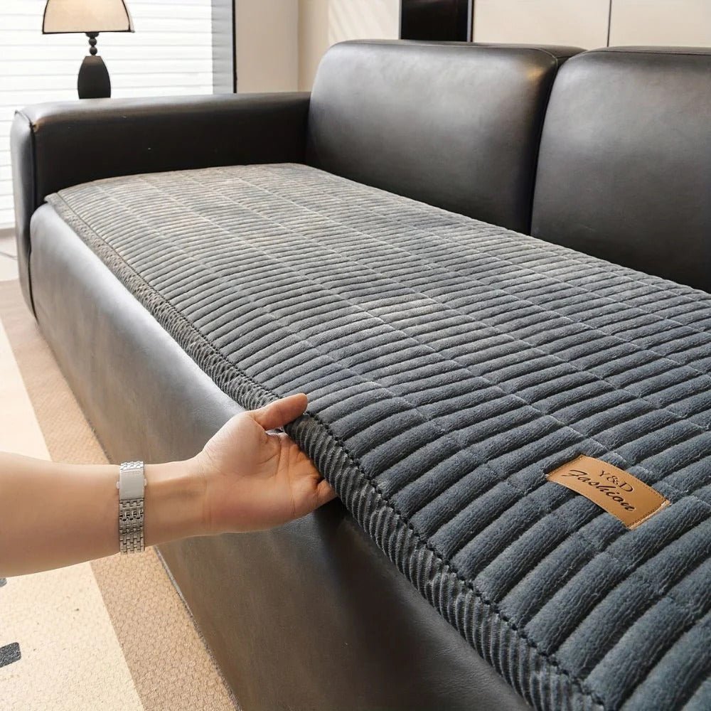 Linear Quilted Couch Cover Mat