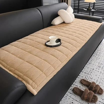 Linear Quilted Couch Cover Mat