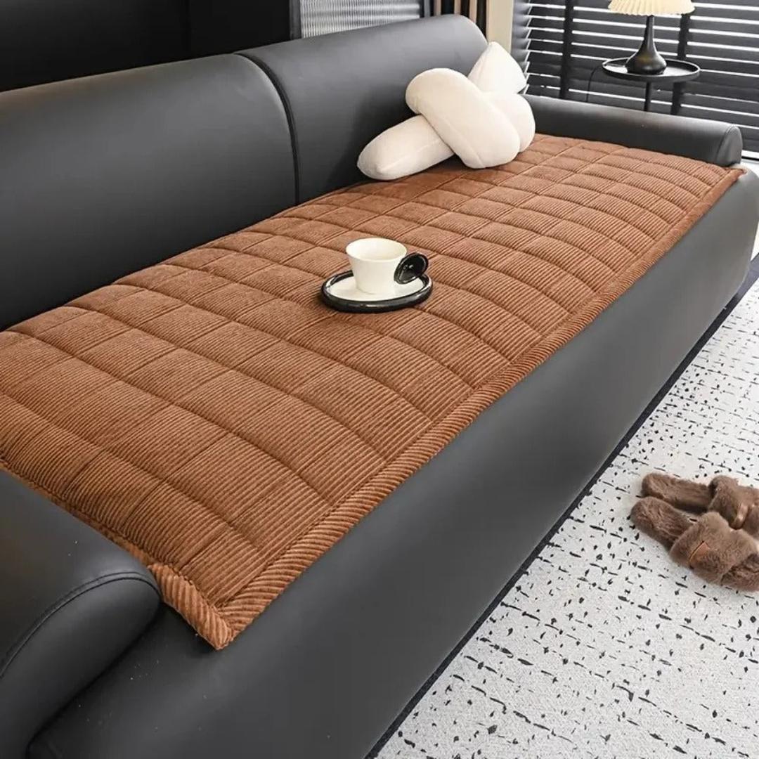 Linear Quilted Couch Cover Mat