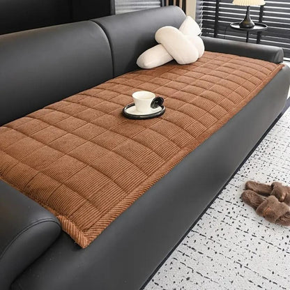 Linear Quilted Couch Cover Mat