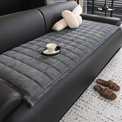 Linear Quilted Couch Cover Mat