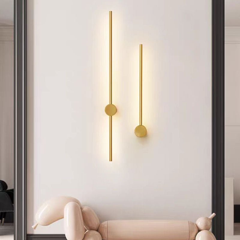 Modern linear wall lamp featuring a sleek iron and acrylic design, adjustable length from 60cm to 120cm, and energy-efficient LED lighting, perfect 2