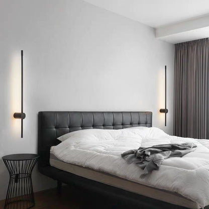 Modern linear wall lamp featuring a sleek iron and acrylic design, adjustable length from 60cm to 120cm, and energy-efficient LED lighting, perfect 6