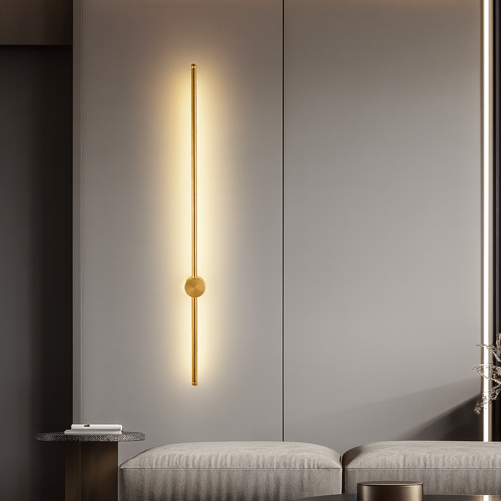 Modern linear wall lamp featuring a sleek iron and acrylic design, adjustable length from 60cm to 120cm, and energy-efficient LED lighting, perfect 8