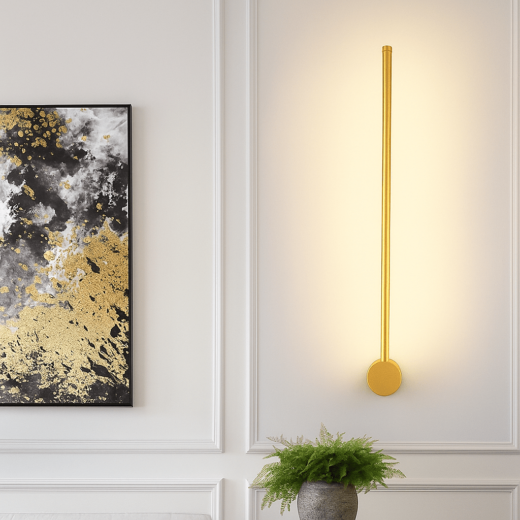 Modern linear wall lamp featuring a sleek iron and acrylic design, adjustable length from 60cm to 120cm, and energy-efficient LED lighting, perfect 9