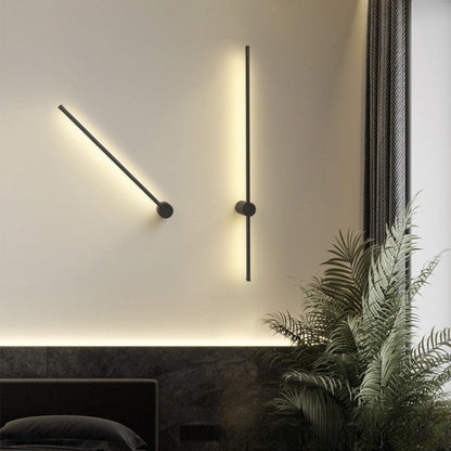 Modern linear wall lamp featuring a sleek iron and acrylic design, adjustable length from 60cm to 120cm, and energy-efficient LED lighting, perfect 4