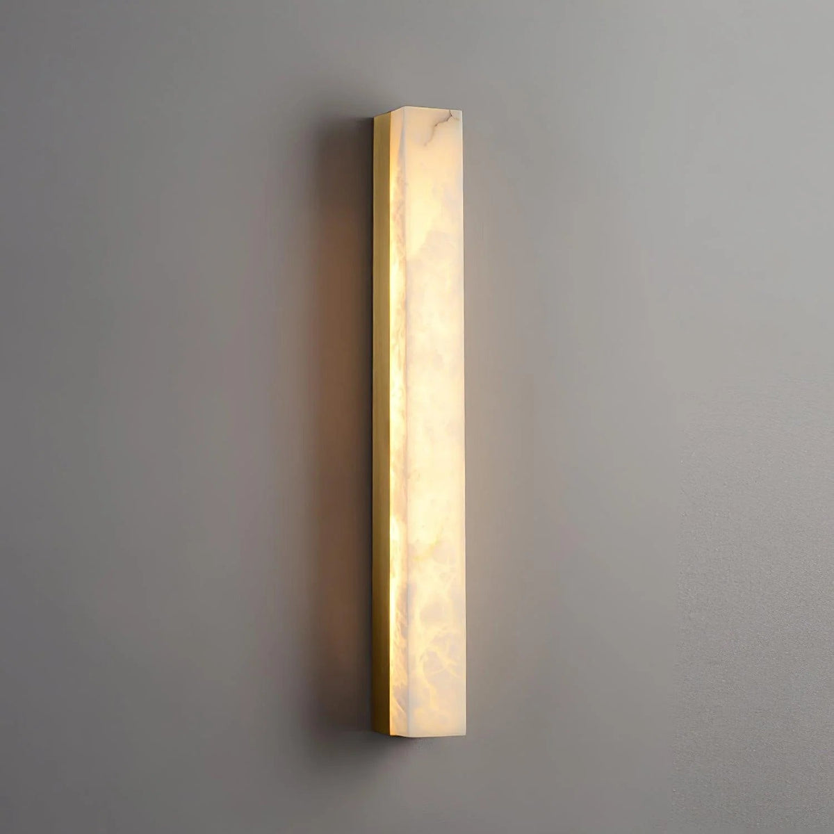 Modern linear wall light featuring integrated LED technology and an elegant alabaster design, suitable for versatile mounting and equipped with dimmable options for customizable ambiance. 8