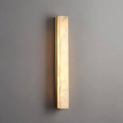 Modern linear wall light featuring integrated LED technology and an elegant alabaster design, suitable for versatile mounting and equipped with dimmable options for customizable ambiance. 8