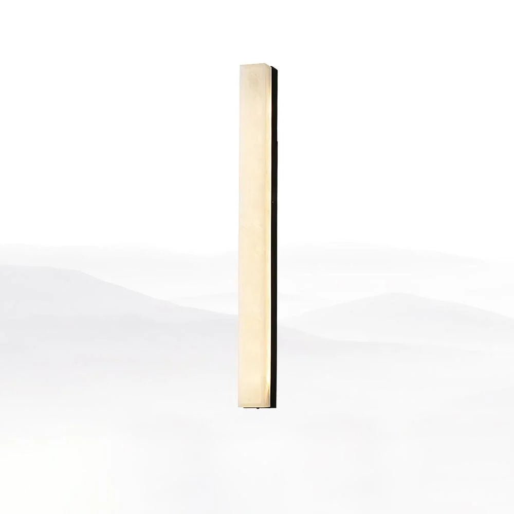 Modern linear wall light featuring integrated LED technology and an elegant alabaster design, suitable for versatile mounting and equipped with dimmable options for customizable ambiance. 9