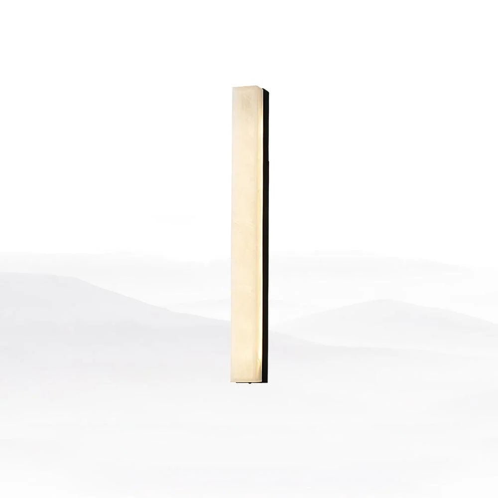 Modern linear wall light featuring integrated LED technology and an elegant alabaster design, suitable for versatile mounting and equipped with dimmable options for customizable ambiance. 13