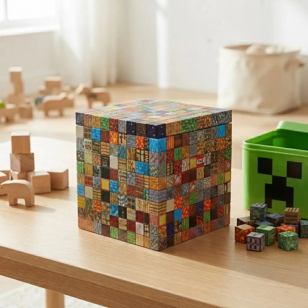 Magnetic Building Blocks Set featuring 205 colorful pieces and figurines, made from durable non-toxic plastic, ideal for creative play and imaginative construction. 0