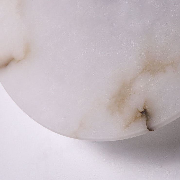 Modern marble wall lamp featuring integrated LED lighting, available in elegant gold or black copper finish, perfect for contemporary interior decor. 5