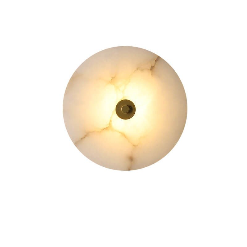 Modern marble wall lamp featuring integrated LED lighting, available in elegant gold or black copper finish, perfect for contemporary interior decor. 9