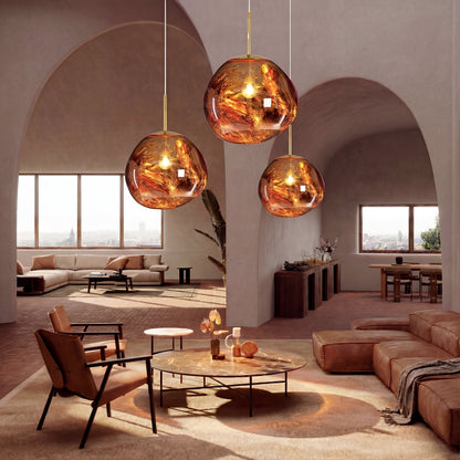 Modern Melt Pendant Lamp featuring an adjustable height design, crafted from sleek acrylic and metal, perfect for enhancing contemporary kitchen decor. 2