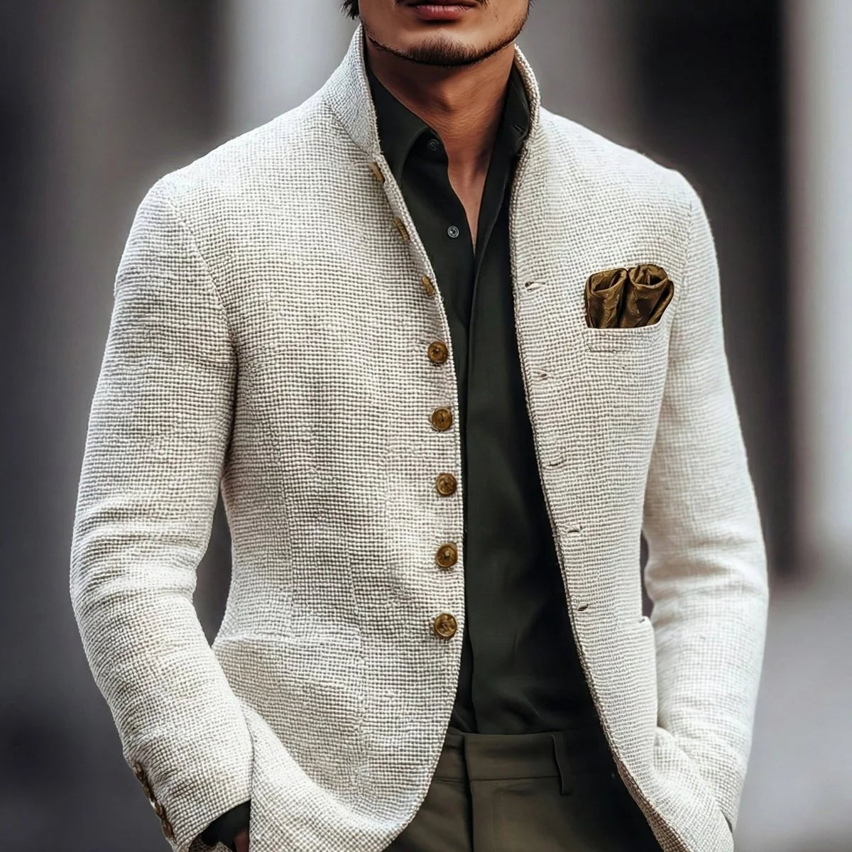 Men's tailored fit cardigan featuring a button placket, made from soft fabric for comfort, available in sizes S to 3XL, perfect for versatile 0