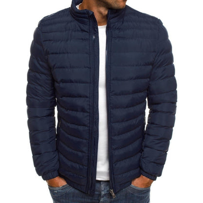 Men's down jacket featuring water-repellent nylon, designed for cold weather with a stylish and comfortable fit, perfect for winter outerwear. 3