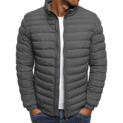 Men's down jacket featuring water-repellent nylon, designed for cold weather with a stylish and comfortable fit, perfect for winter outerwear. 1