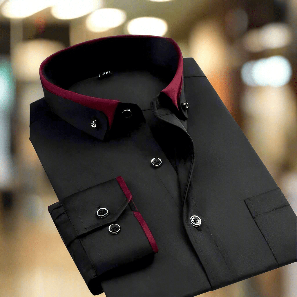 Men's Dress Shirt with Timeless Design and Comfortable Fit – Classic Long-Sleeve Cotton Blend Shirt 0