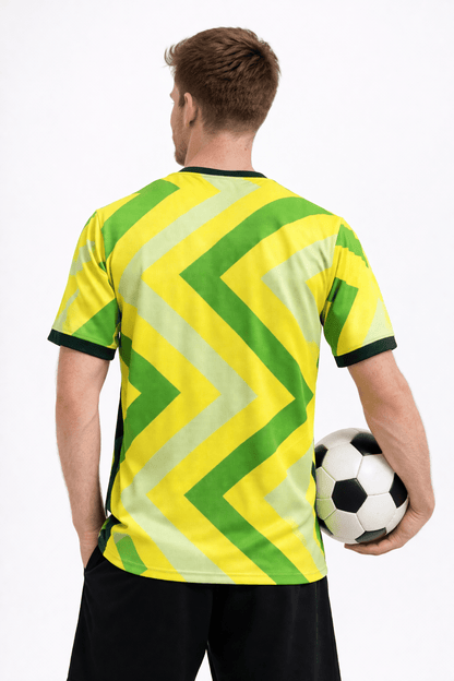 Men's football shirt featuring a crew neck and short sleeves, designed for the 2026 tournament, available in vibrant Australia team colors. 2