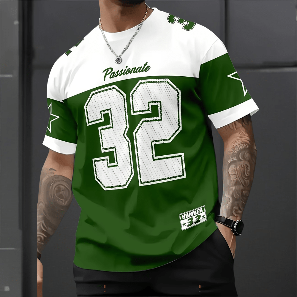 Men's Graphic T-Shirt with Breathable Polyester – Casual Sports Fan Tee 5