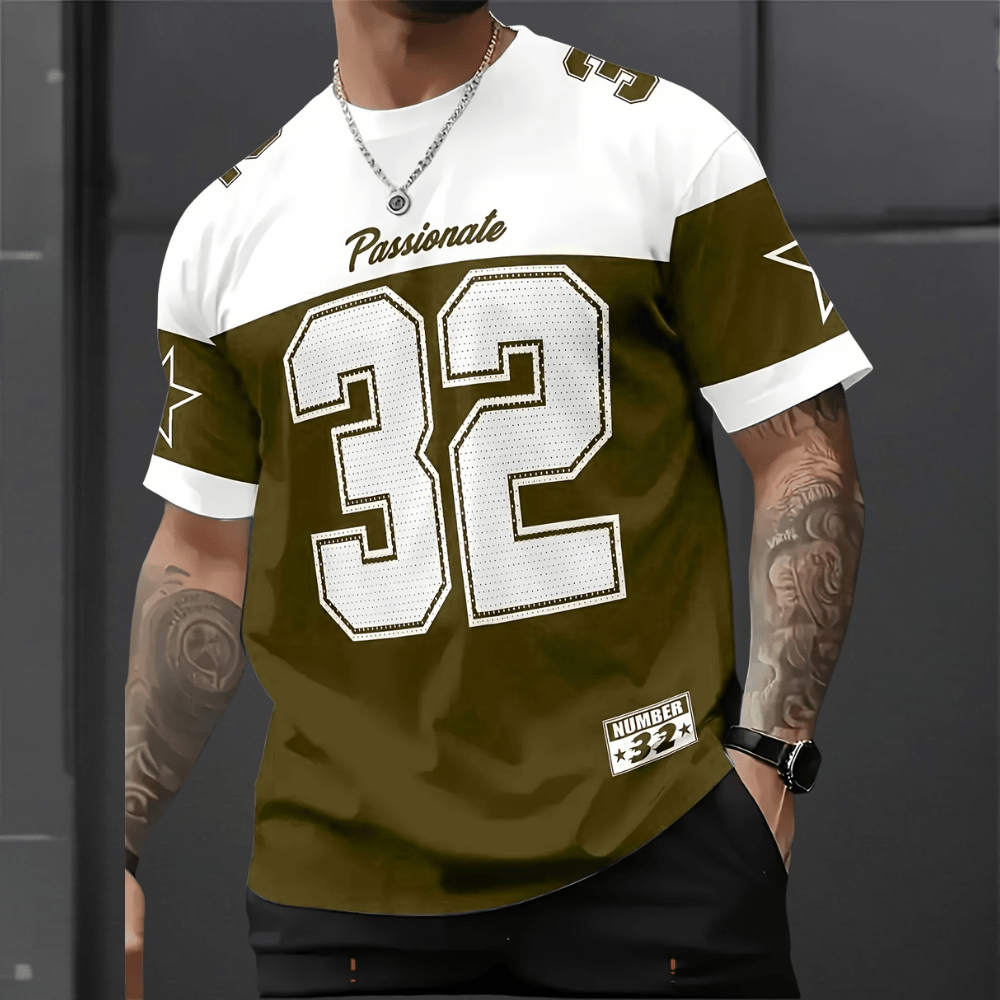 Men's Graphic T-Shirt with Breathable Polyester – Casual Sports Fan Tee 4