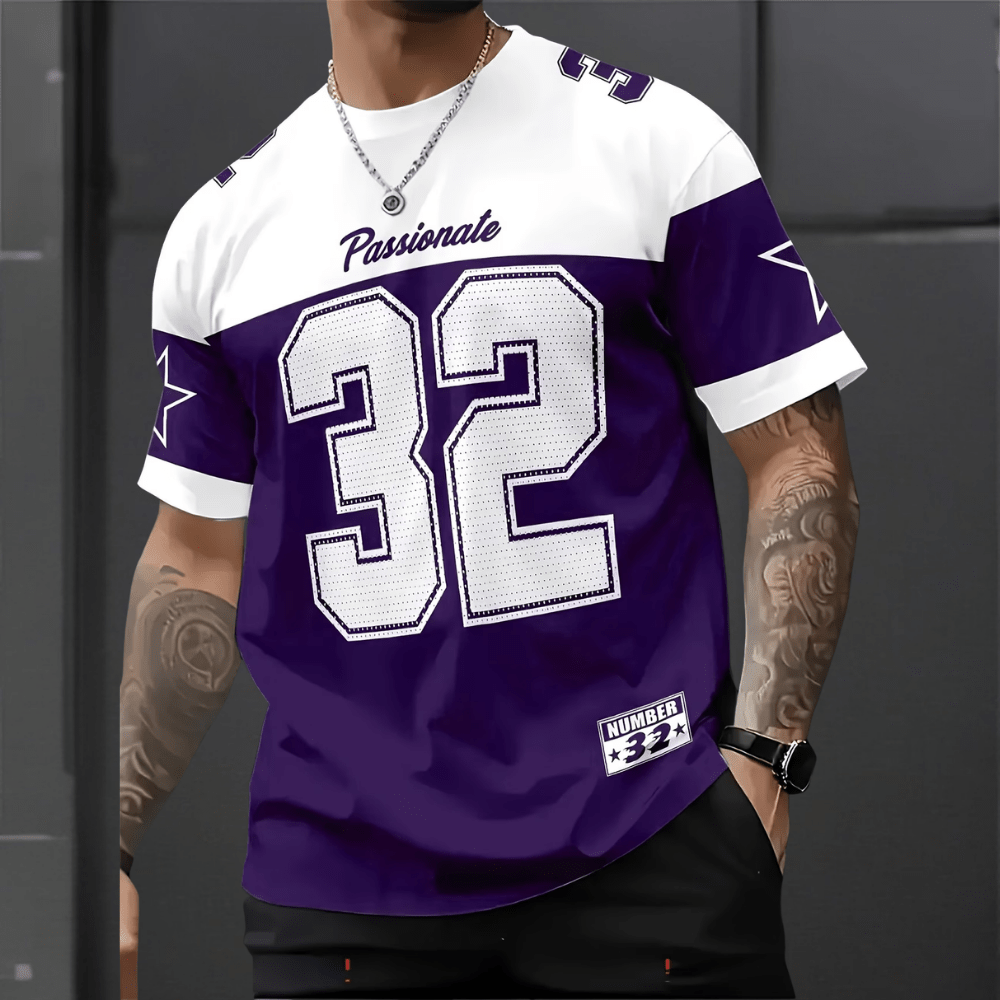Men's Graphic T-Shirt with Breathable Polyester – Casual Sports Fan Tee 2
