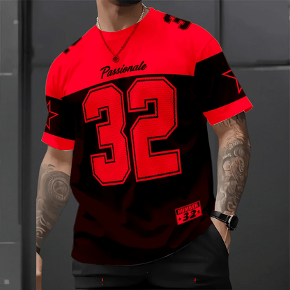 Men's Graphic T-Shirt with Breathable Polyester – Casual Sports Fan Tee 7