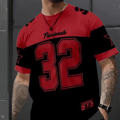 Men's Graphic T-Shirt with Breathable Polyester – Casual Sports Fan Tee 13