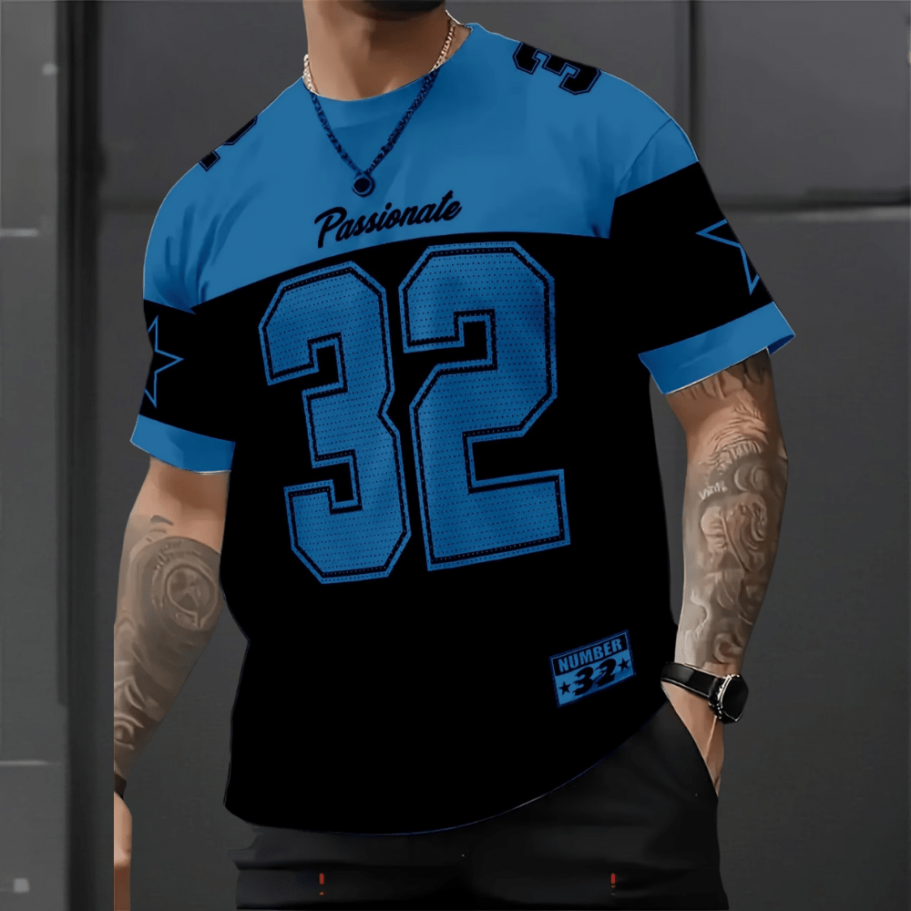 Men's Graphic T-Shirt with Breathable Polyester – Casual Sports Fan Tee 11