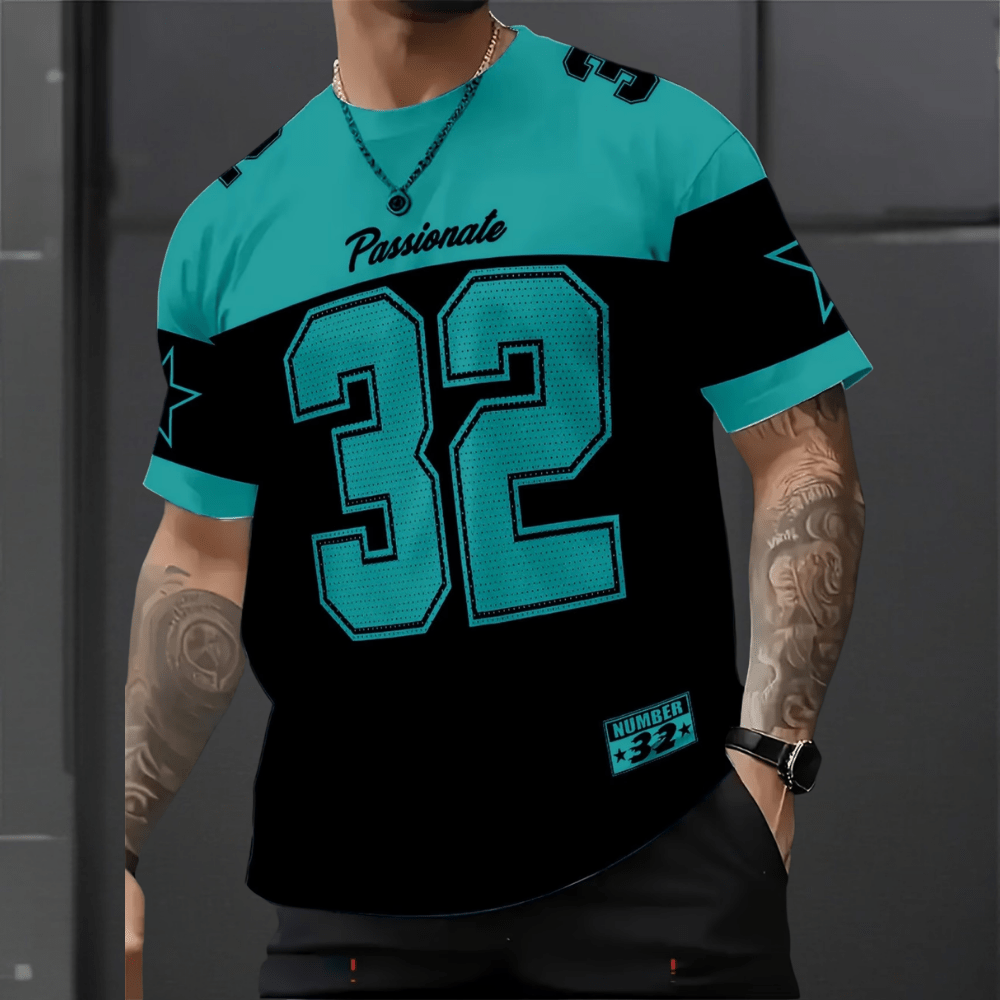 Men's Graphic T-Shirt with Breathable Polyester – Casual Sports Fan Tee 10