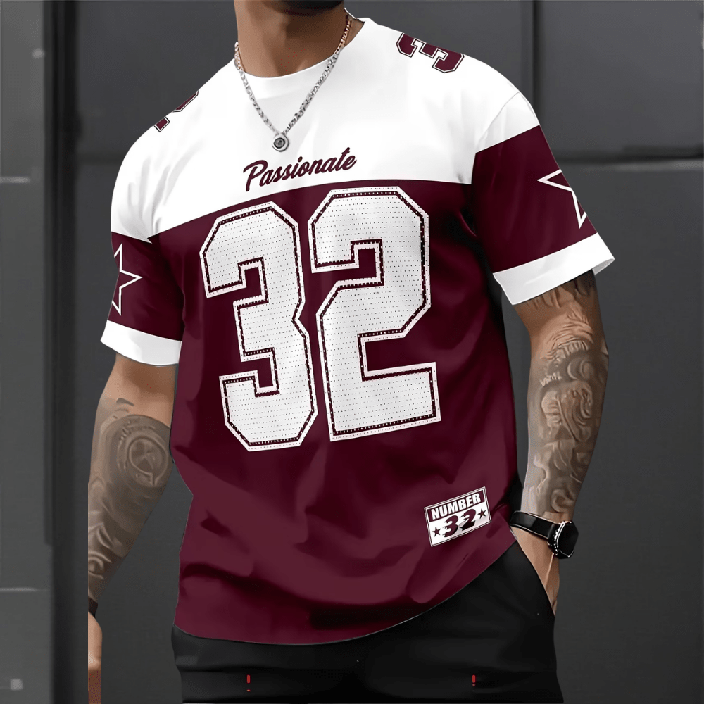 Men's Graphic T-Shirt with Breathable Polyester – Casual Sports Fan Tee 3