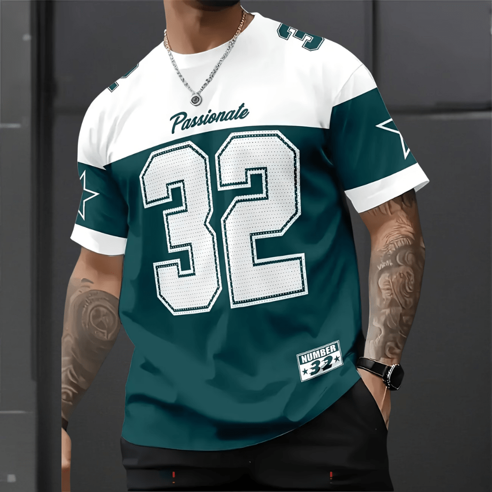 Men's Graphic T-Shirt with Breathable Polyester – Casual Sports Fan Tee 1