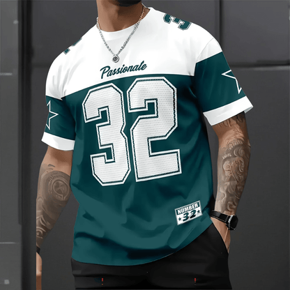 Men's Graphic T-Shirt with Breathable Polyester – Casual Sports Fan Tee 1