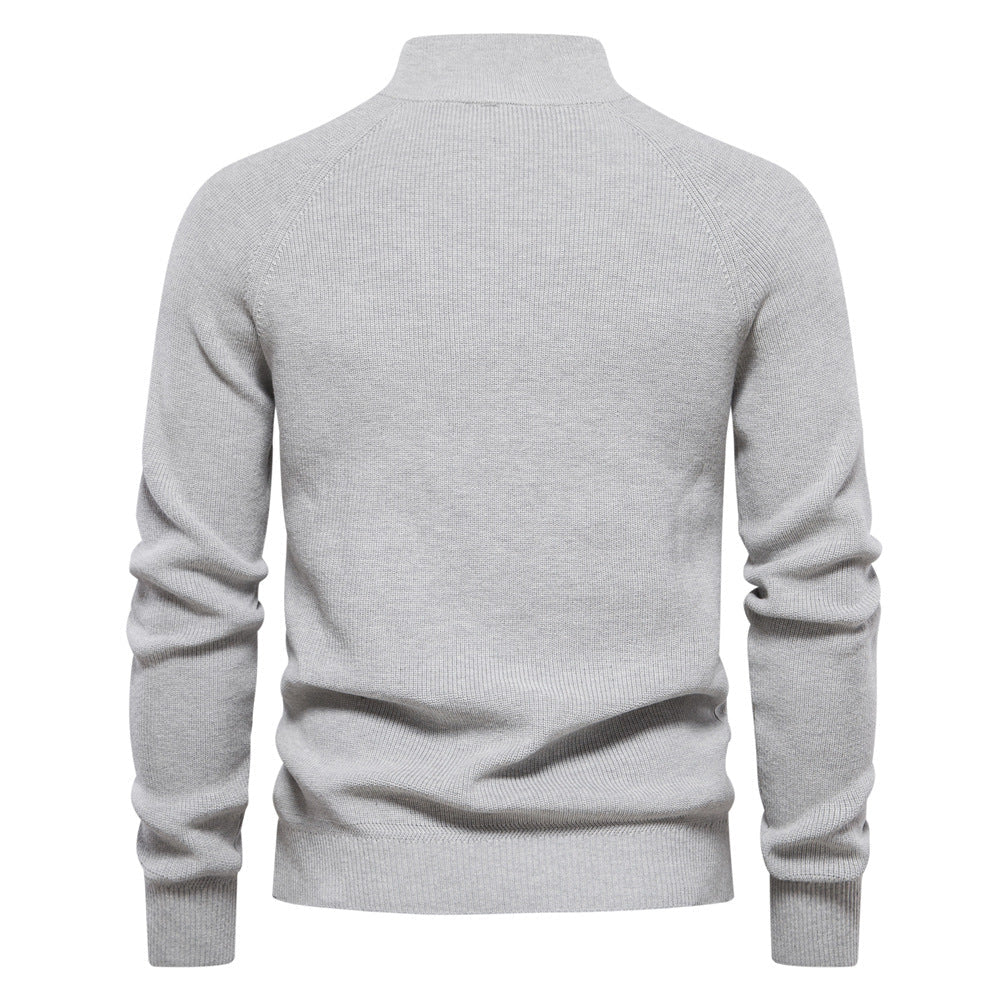 Men's half zip sweater featuring a silky soft finish, designed for breathability in autumn, available in multiple colors. 7
