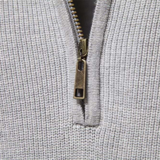 Men's half zip sweater featuring a silky soft finish, designed for breathability in autumn, available in multiple colors. 3