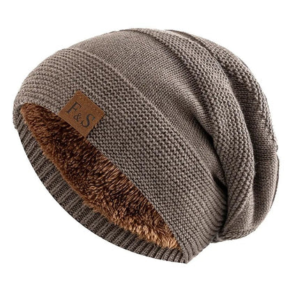 Men's winter hat with fur lining, warm acrylic beanie for cold weather, stylish and cozy design for men. 0