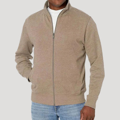 Men's lightweight casual spring jacket with zipper, featuring a versatile design suitable for everyday wear, perfect for layering and outdoor activities. 3
