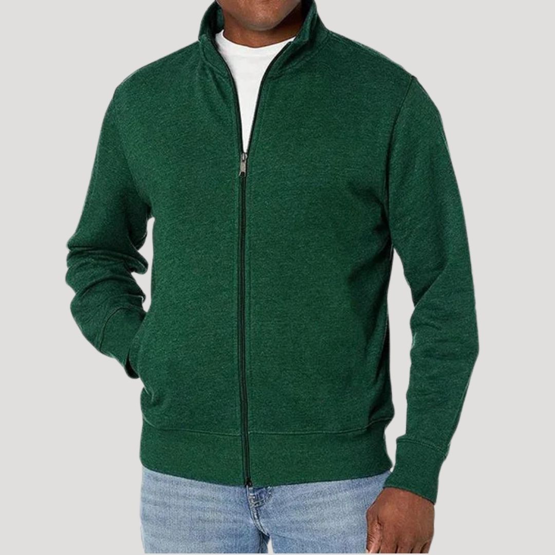 Men's lightweight casual spring jacket with zipper, featuring a versatile design suitable for everyday wear, perfect for layering and outdoor activities. 4