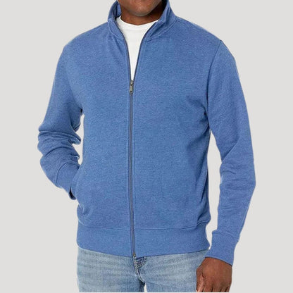 Men's lightweight casual spring jacket with zipper, featuring a versatile design suitable for everyday wear, perfect for layering and outdoor activities. 8