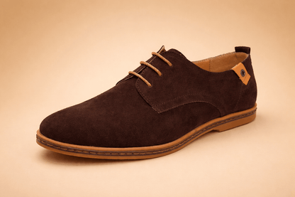 Men's lace-up oxford shoes featuring a padded insole, crafted from vegan leather, suitable for both casual and formal occasions. 1