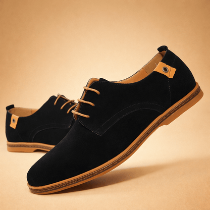 Men's lace-up oxford shoes featuring a padded insole, crafted from vegan leather, suitable for both casual and formal occasions. 2